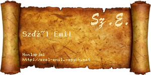 Szél Emil névjegykártya