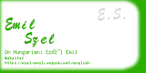 emil szel business card